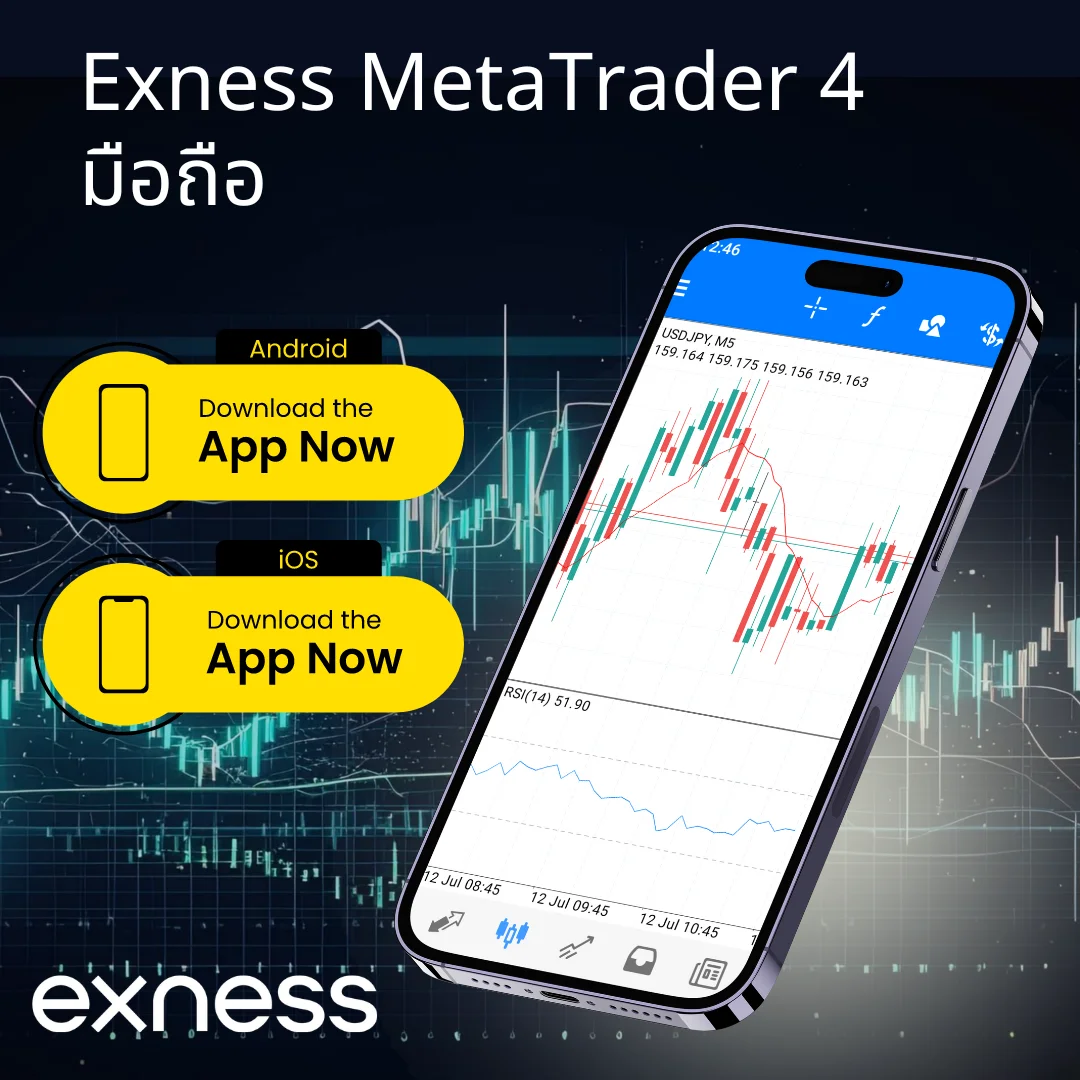 Exness MT4 สำหรับการซื้อขายบนมือถือ