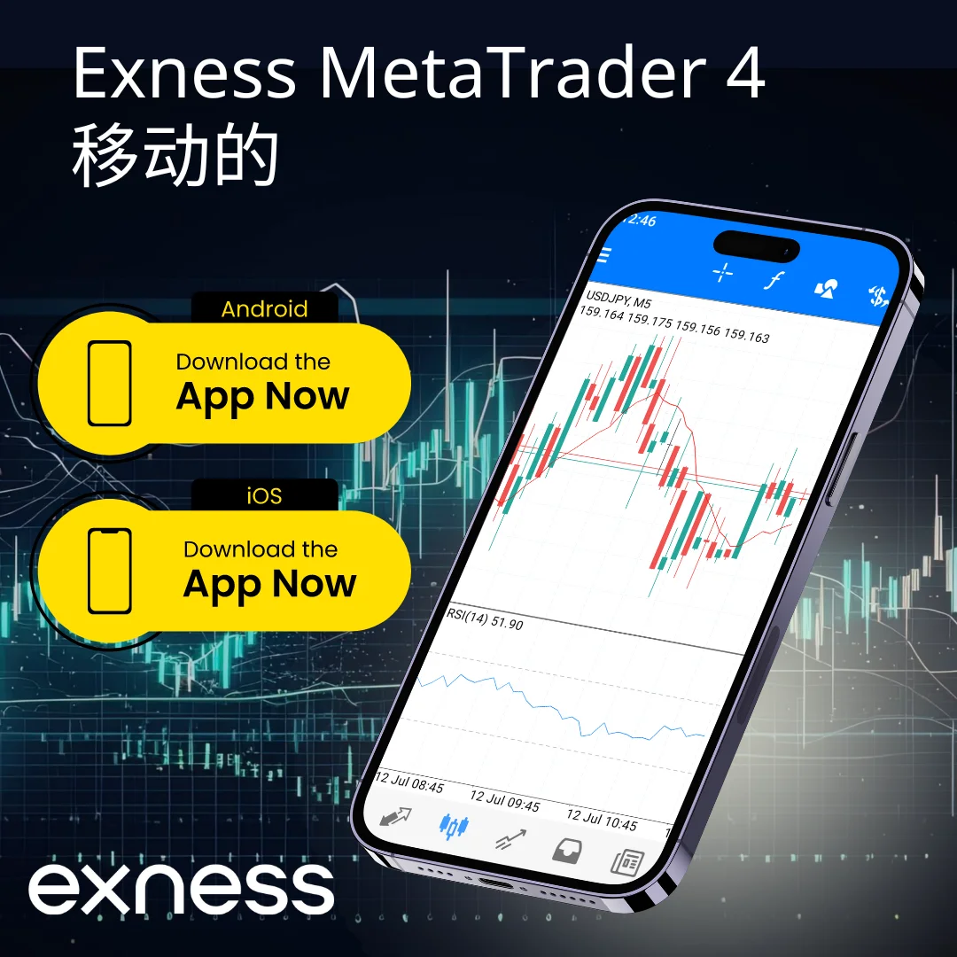 用於行動交易的 Exness MT4