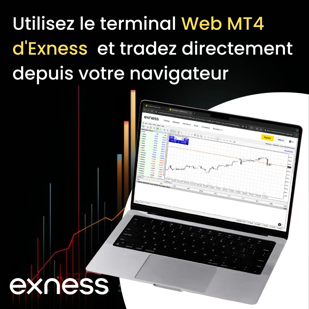 Utilisez le terminal Web MT4 d'Exness  et tradez 