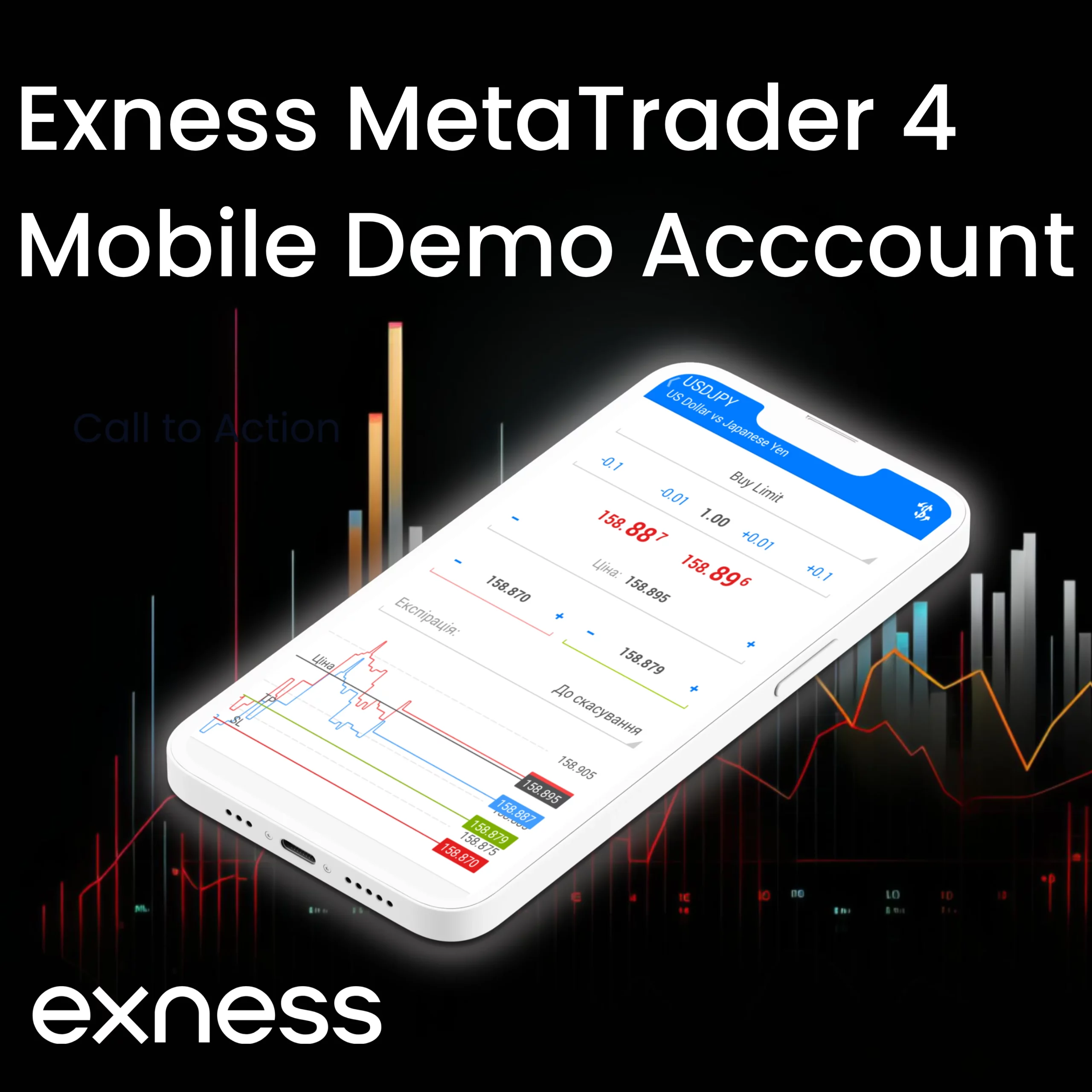 Demo Trading on Exness MT4 Mobile