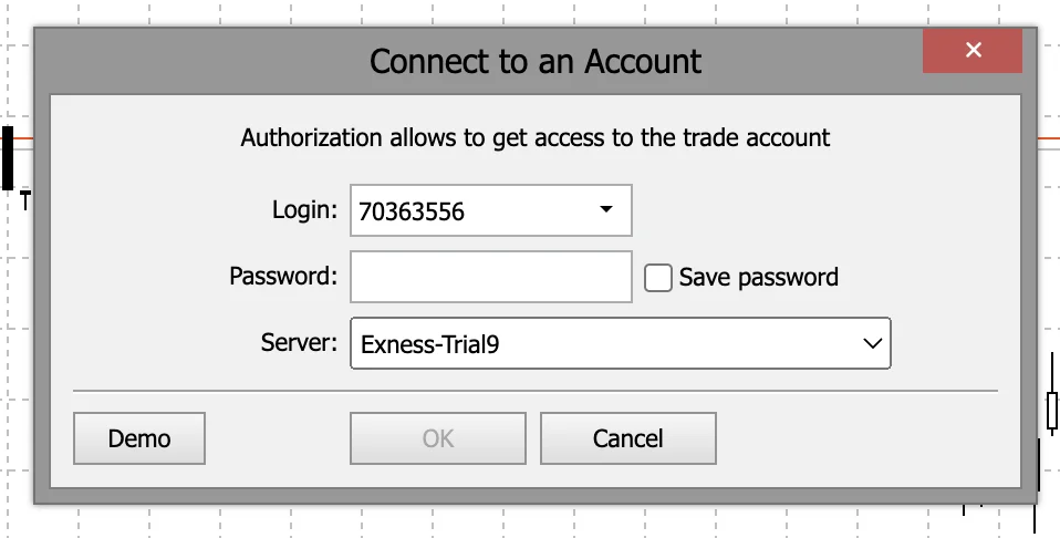 Exness MetaTrader 4 Web Terminal Login Process