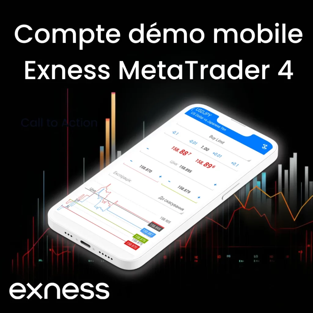 Trading de démonstration sur Exness MT4 Mobile