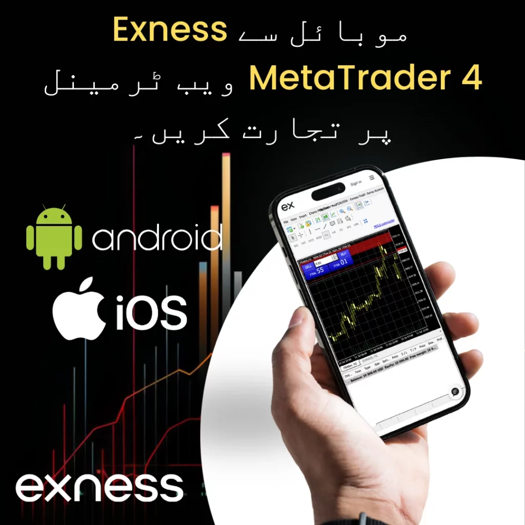 موبائل ویب ٹرمینل Exness MT4 کے ساتھ تجارت کریں۔